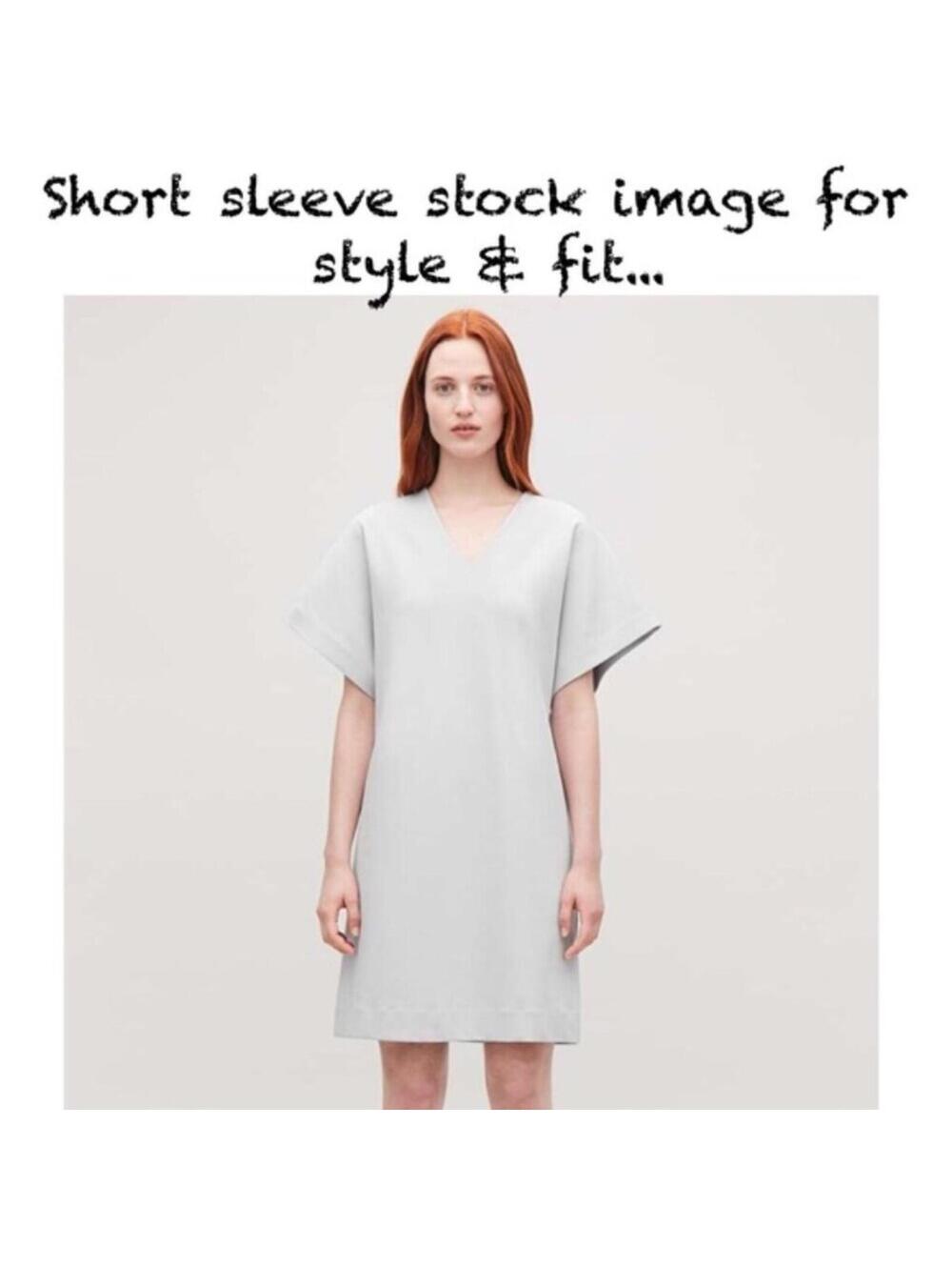 COS Lined V Neck Dress - Small - Grey